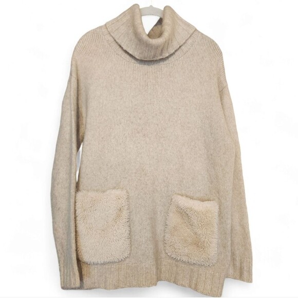 Magaschoni faux fur sweater M cozy comfy fall winter. - Picture 2 of 8